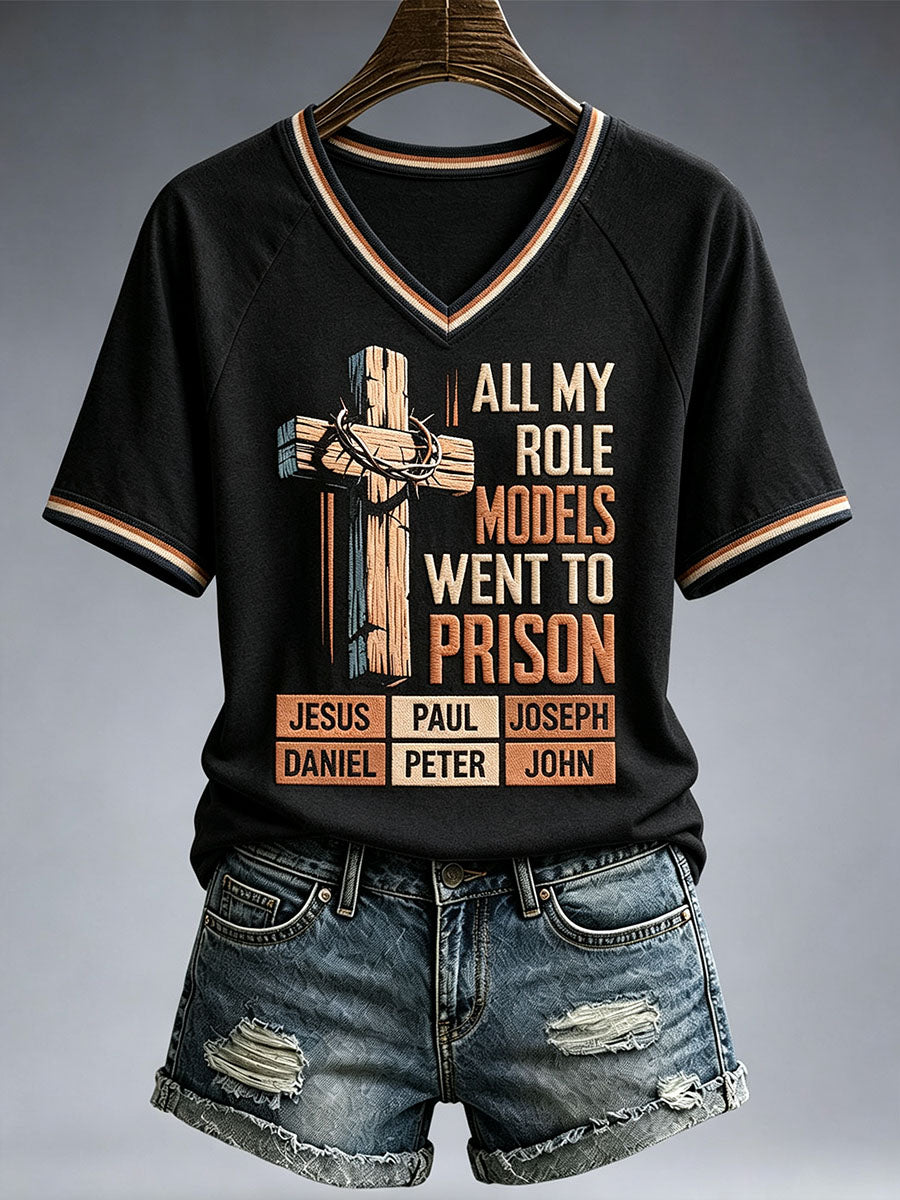 Women's All My Role Models Went to Prison T-Shirt