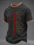 Men's Christian John 3:16 For God So Loved The World Cross Short Sleeve T-shirt