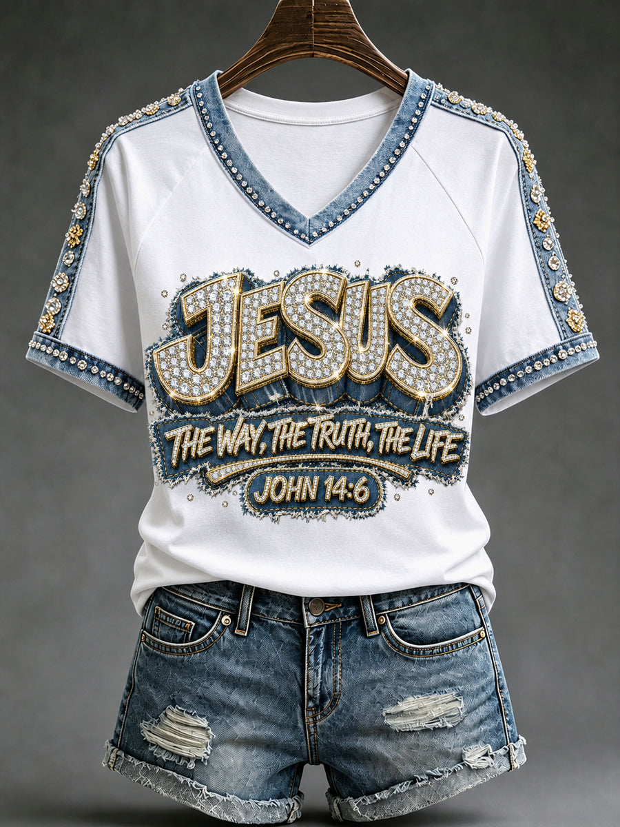 Women's Christian Jesus The Way The Truth The Life Short Sleeve T-shirt