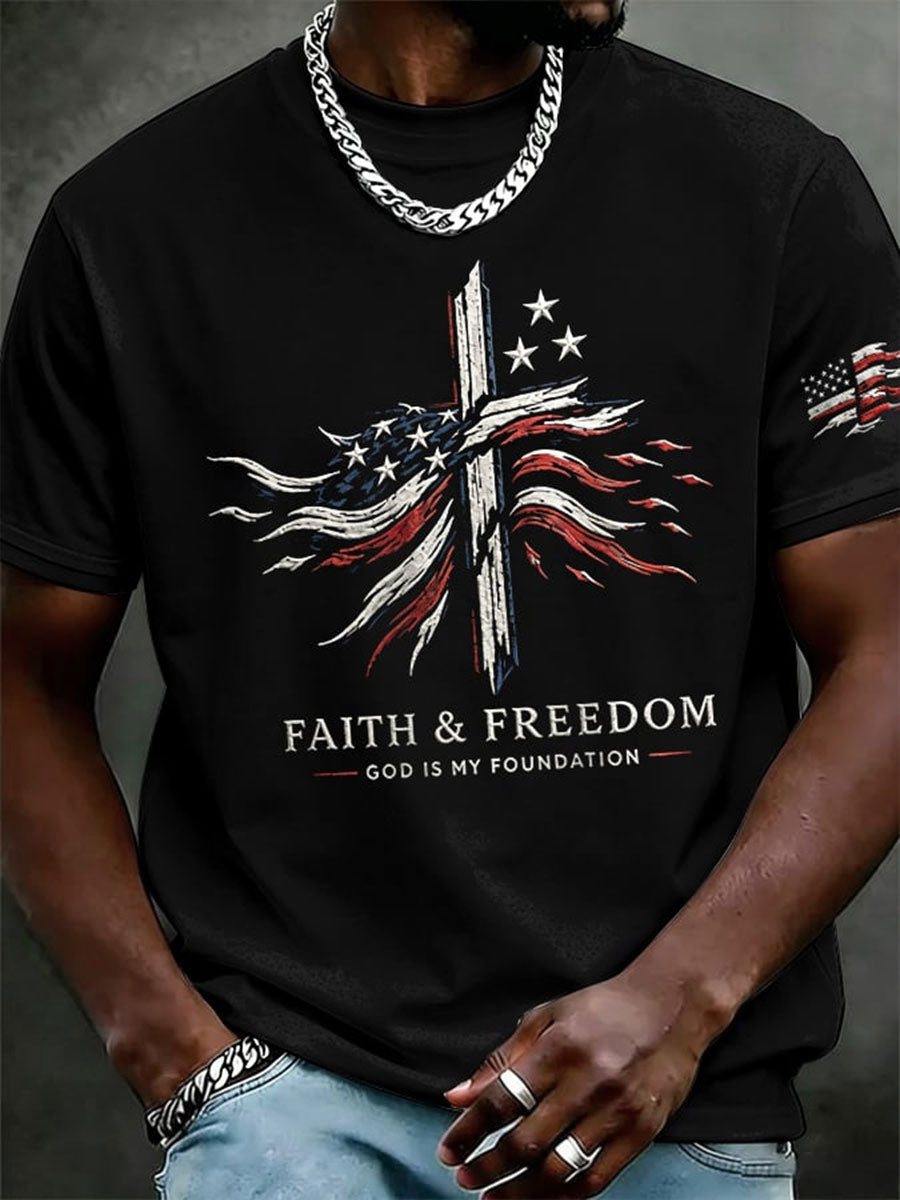 Men's Faith & Freedom Short-sleeved T-shirt
