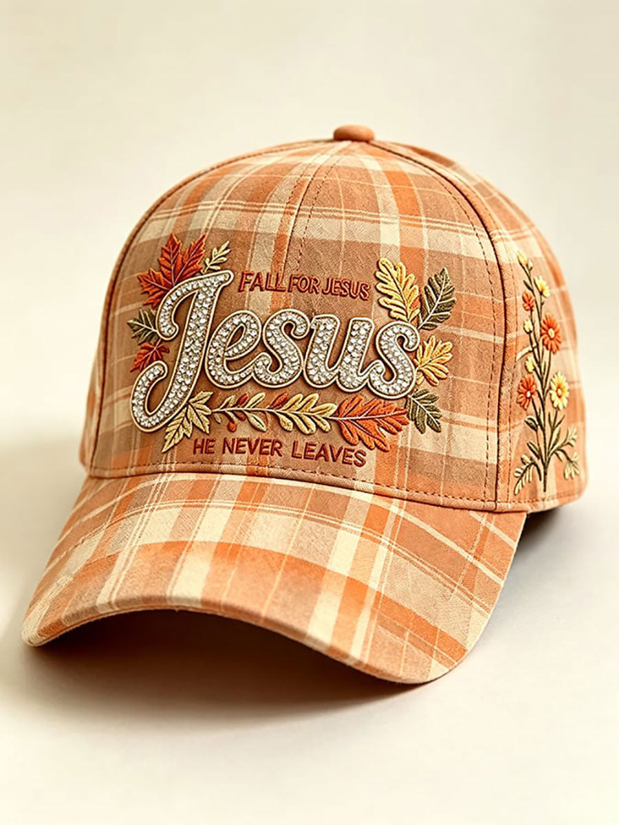 Fall For Jesus He Never Leaves Printed Casual Unisex Hat