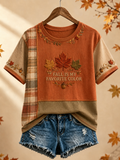 Women's Fall Is My Favorite Color Printed short-sleeved T-shirt