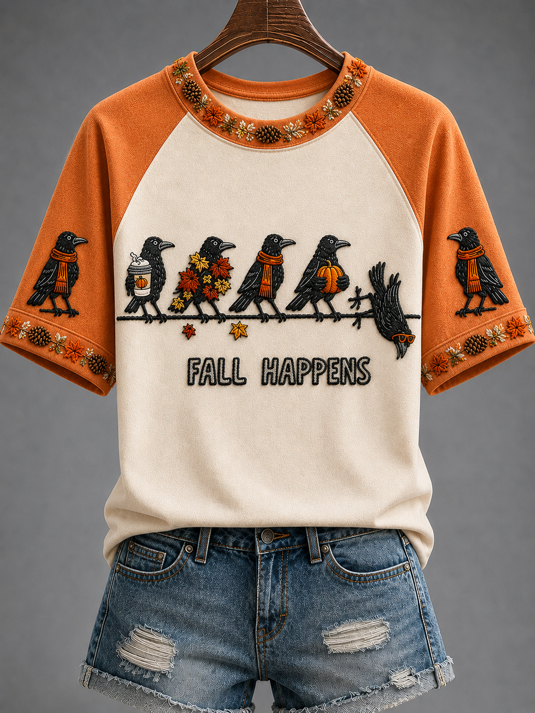 Women's Autumn Round Neck Short Sleeve T-shirt
