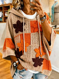 Women’s Autumn Maple Leaf Print Casual Top