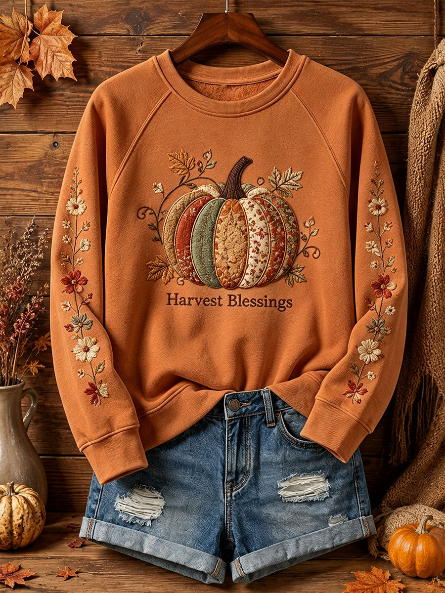Women's Vintage Pumpkin Fall Sweatshirt