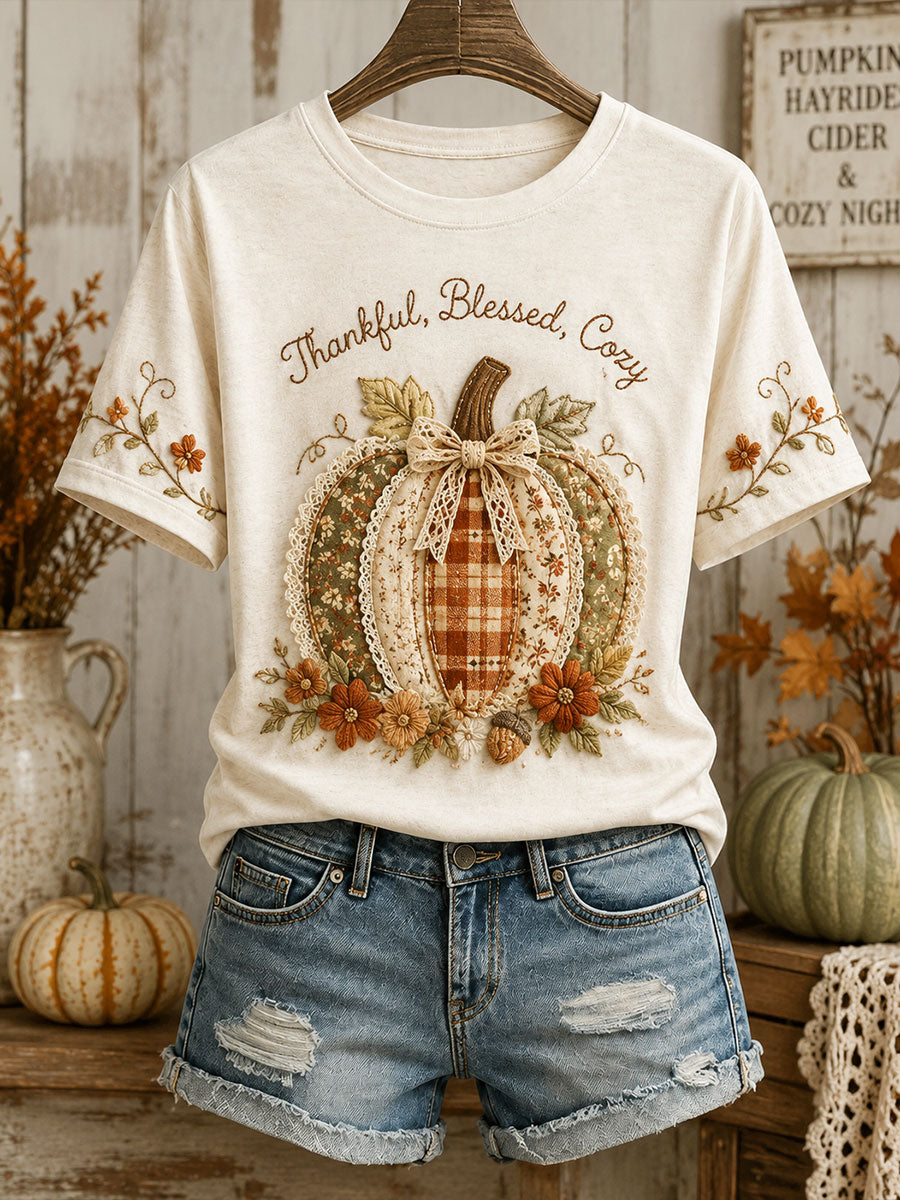 Women's Vintage Pumpkin Fall T-shirt