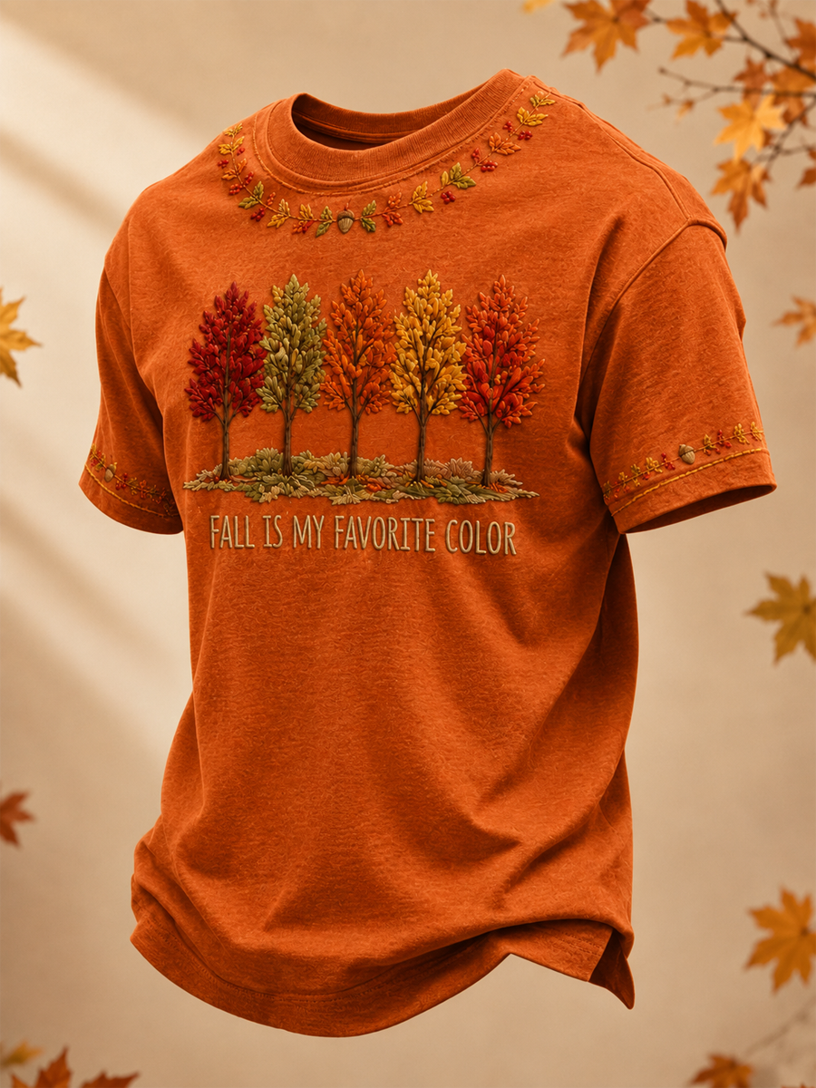 Men's Fall Is My Favorite Color Printed short sleeves t-shirt