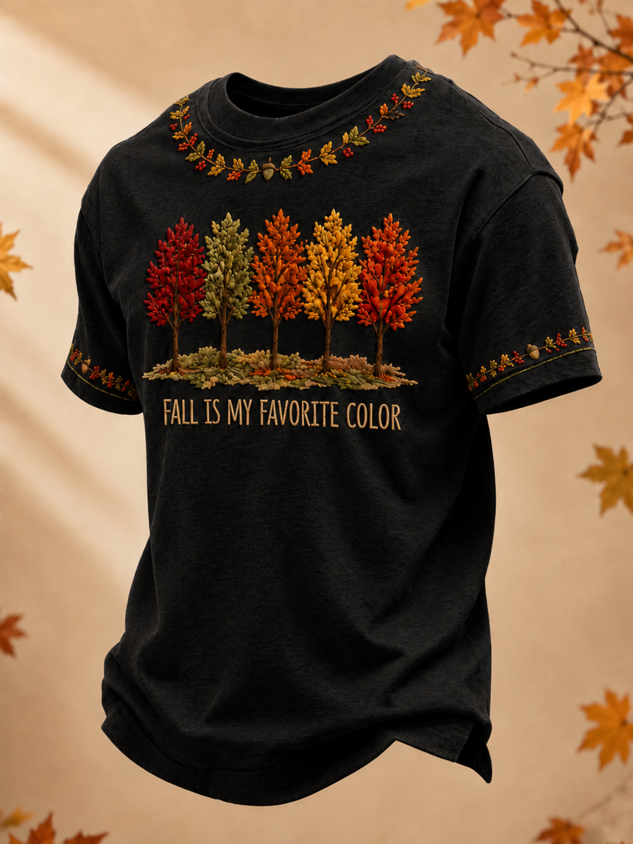 Men's Fall Is My Favorite Color Printed short sleeves t-shirt