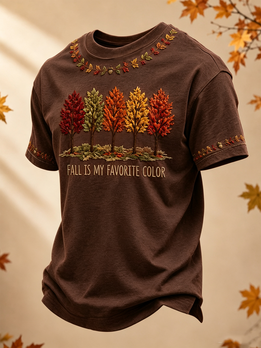 Men's Fall Is My Favorite Color Printed short sleeves t-shirt
