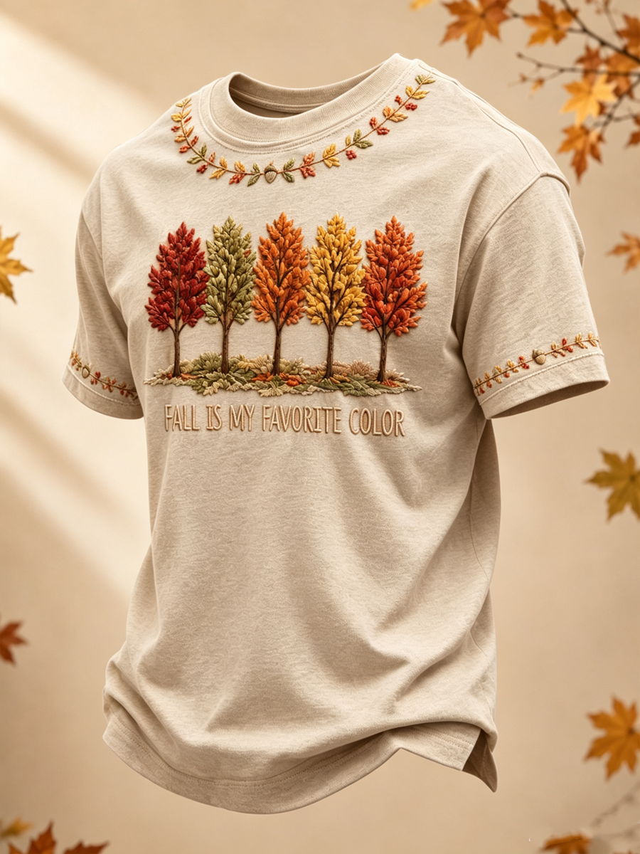 Men's Fall Is My Favorite Color Printed short sleeves t-shirt