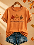 Women's Fall Is My Favorite Color Printed short-sleeved T-shirt