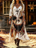 Women's Halloween Patchwork Art Dress