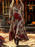 Women's Halloween Patchwork Art Dress