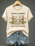 Women's The Lord Is My Shepherd Print Casual Tee