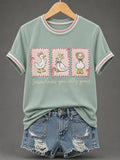 Women's Jesus Loves You Silly Goose Print Casual Tee