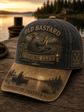 Unisex Funny Old Bastards Fishing Club Lifetime Member Print Hat