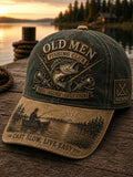 Unisex Funny Old Bastards Fishing Club Lifetime Member Print Hat