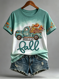 Women's Fall Printed short-sleeved T-shirt