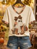 Women's Cute Ghost Autumn T-Shirt