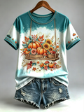 Women's Fall Printed short-sleeved T-shirt