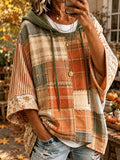 Women's Fall Patchwork Art Hoodie