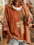 Women's Fall Patchwork Art Hoodie