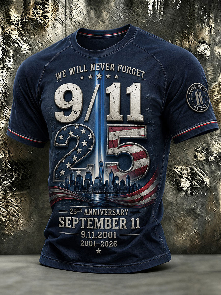Men's 9.11 Never Forget Printed T-shirt