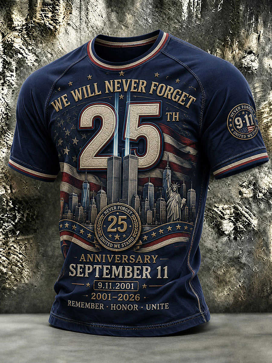 Men's 9.11 Never Forget Printed T-shirt