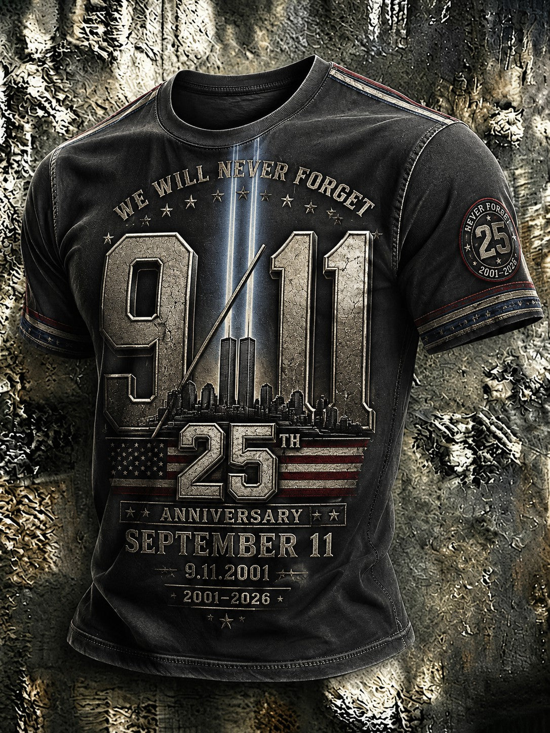 Men's 9.11 Never Forget Printed T-shirt