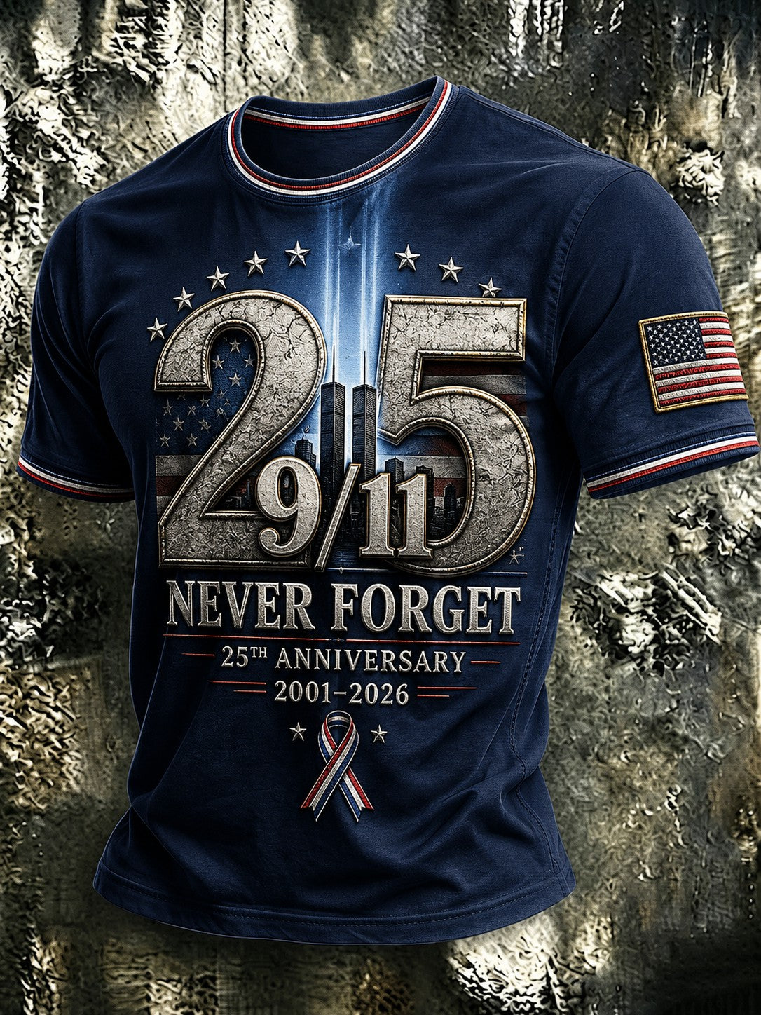 Men's 9.11 Never Forget Printed T-shirt