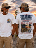 Men's "Currently unbothered, Old Guys Beach Bar Club" T-Shirts