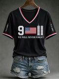 Women's 9.11 We Will Never Forget Short-sleeved T-shirt