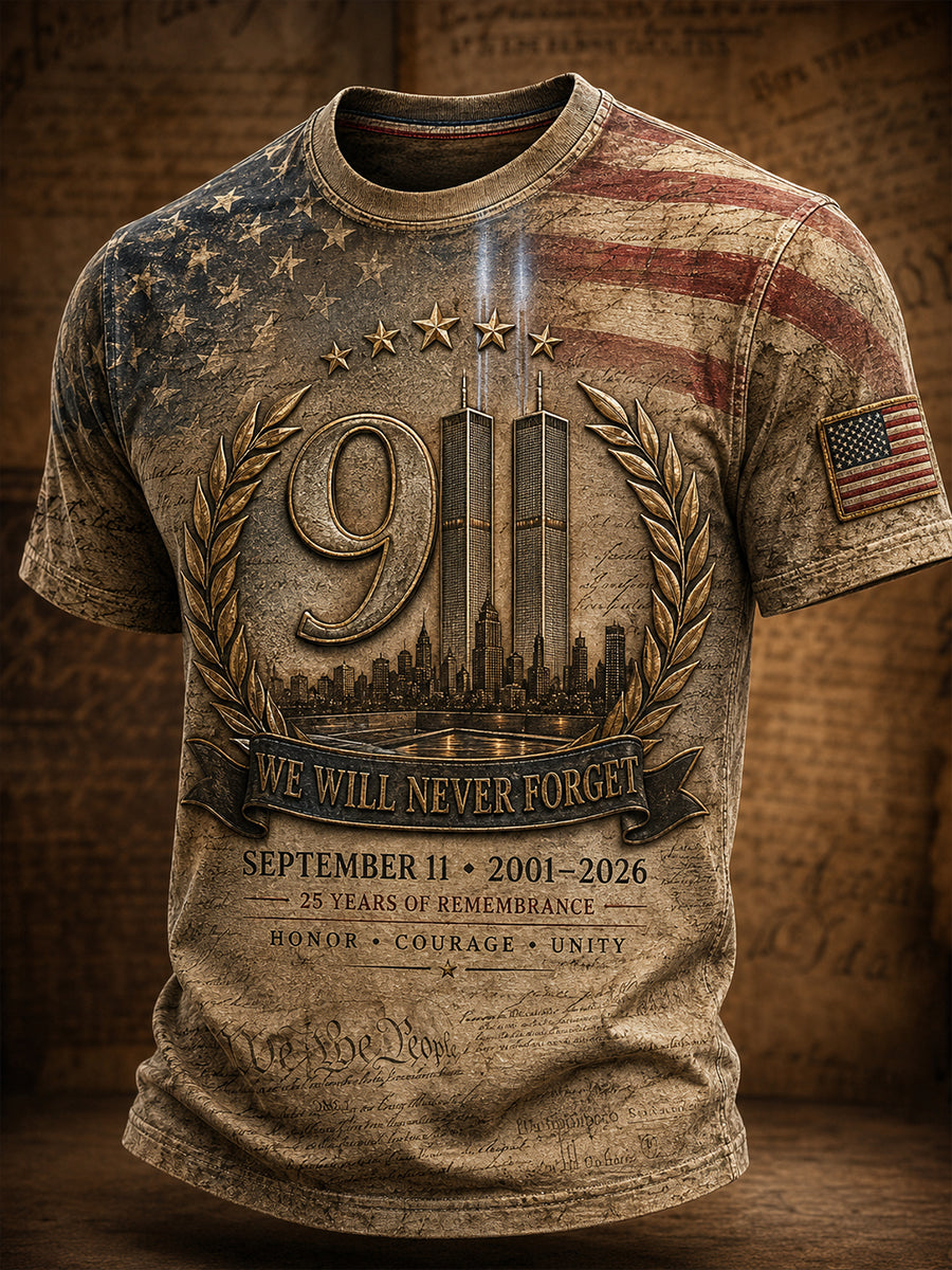 Men's 9.11 Never Forget Short Sleeves T-Shirt