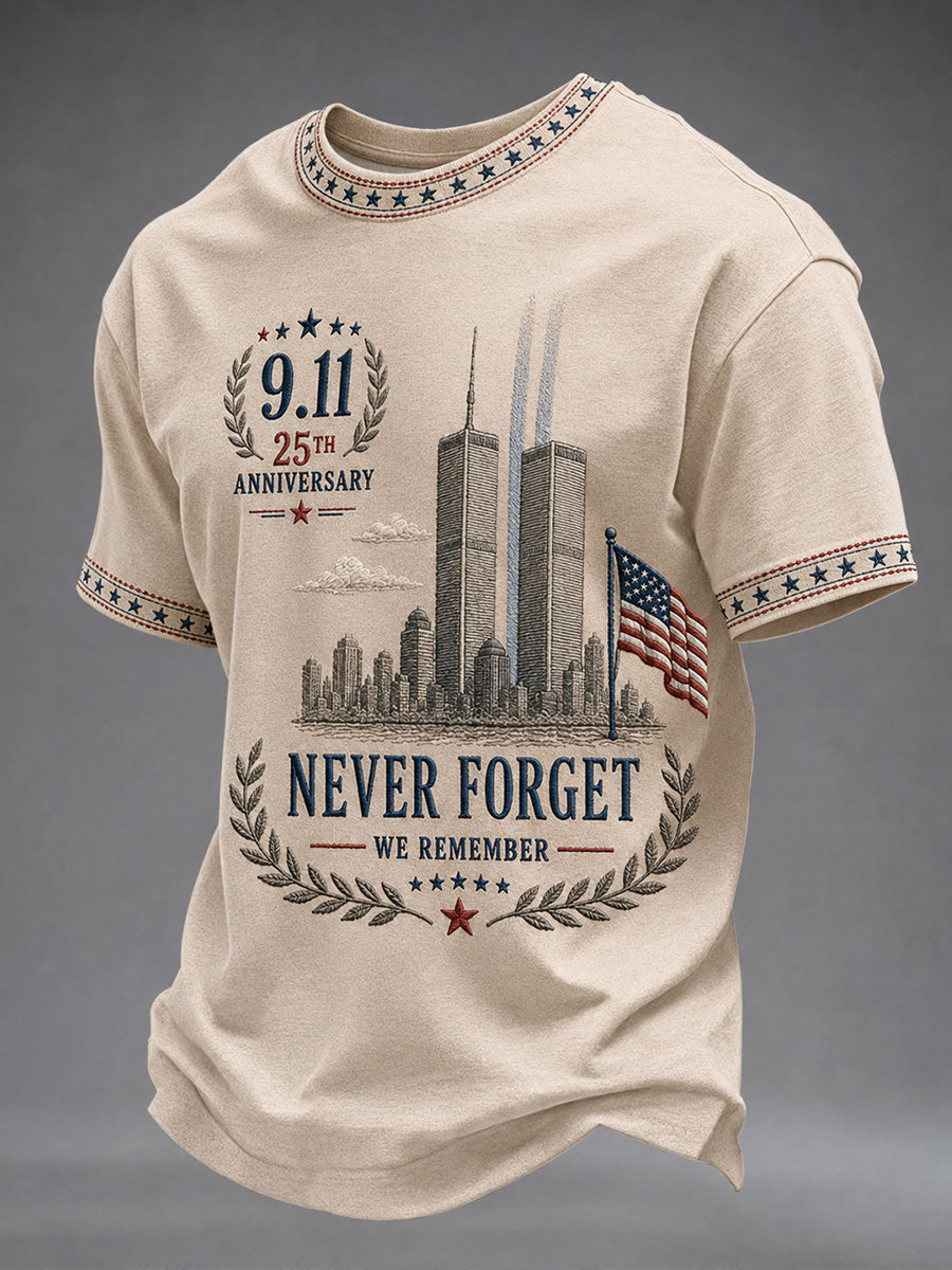 Men's 9.11 25th Anniversary Never Forget Short Sleeves T-shirt