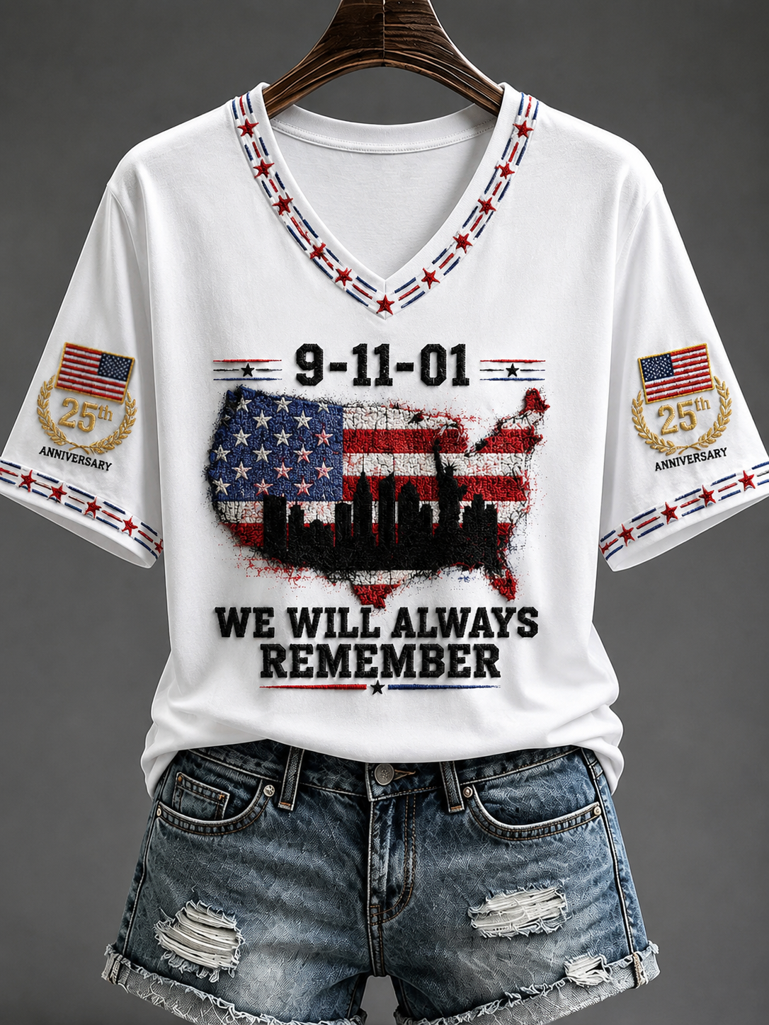 Women's America's 9/11 Patriot Day Short-sleeved T-shirt