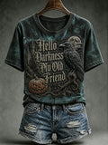Women's Hello Darkness My Old Friend Print T-shirt