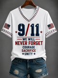 Women's American Patriot Day Short-sleeved T-shirt