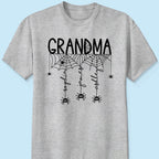 Halloween Grandma Mom Spooky Spiders - Personalized Shirt