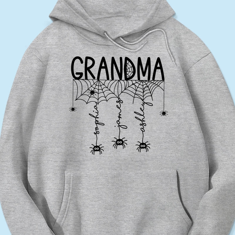 Halloween Grandma Mom Spooky Spiders - Personalized Shirt