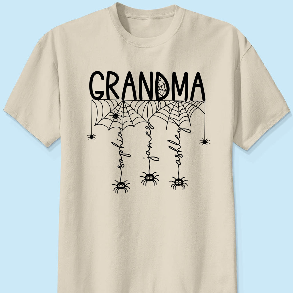 Halloween Grandma Mom Spooky Spiders - Personalized Shirt