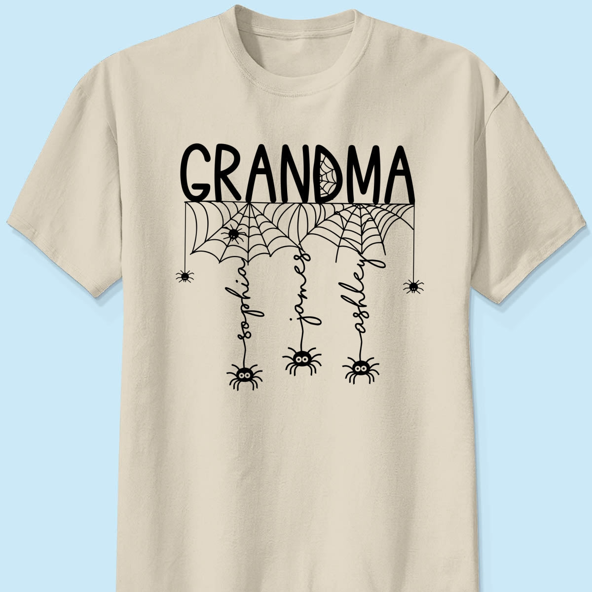 Halloween Grandma Mom Spooky Spiders - Personalized Shirt