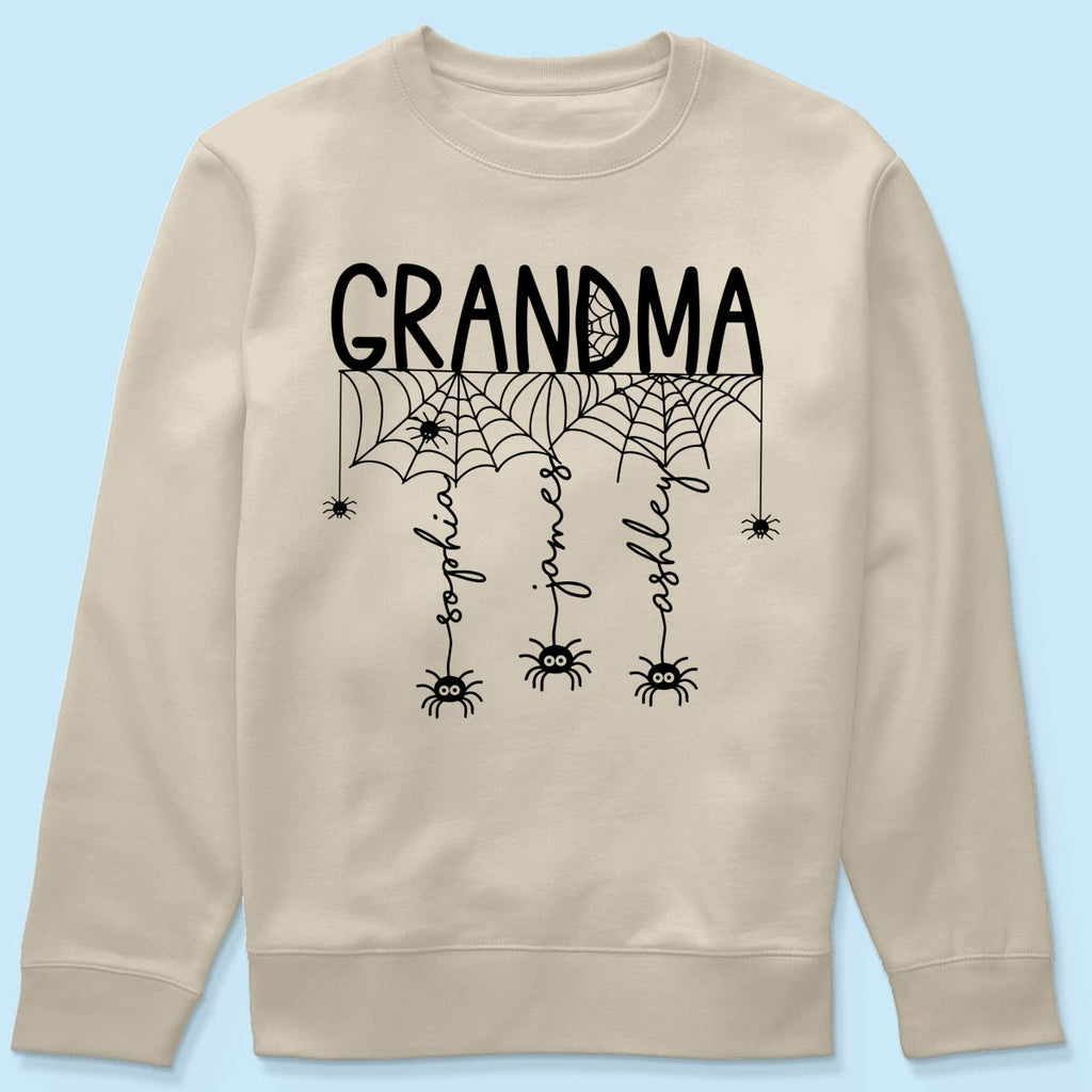 Halloween Grandma Mom Spooky Spiders - Personalized Shirt