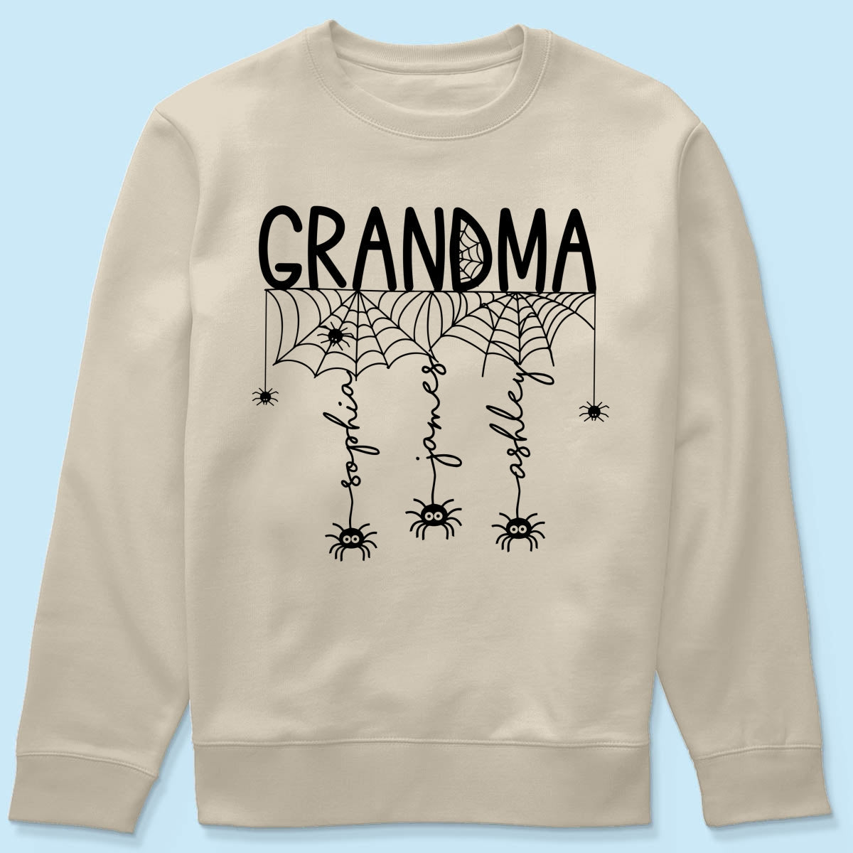Halloween Grandma Mom Spooky Spiders - Personalized Shirt