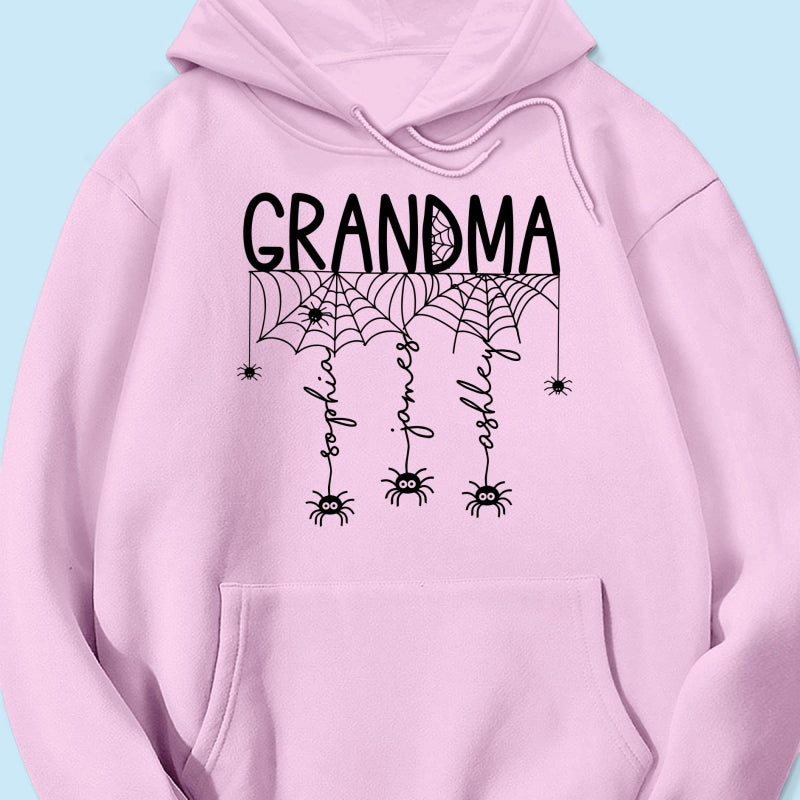 Halloween Grandma Mom Spooky Spiders - Personalized Shirt