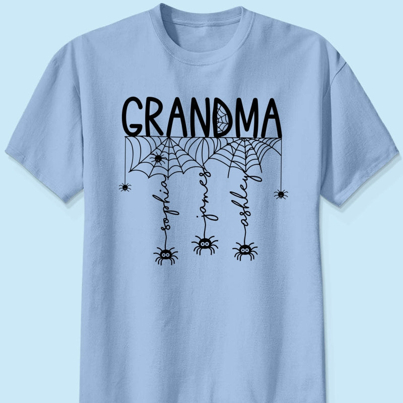 Halloween Grandma Mom Spooky Spiders - Personalized Shirt