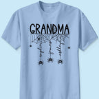 Halloween Grandma Mom Spooky Spiders - Personalized Shirt