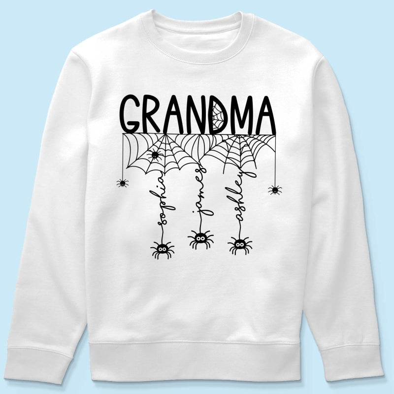 Halloween Grandma Mom Spooky Spiders - Personalized Shirt