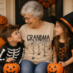 Halloween Grandma Mom Spooky Spiders - Personalized Shirt