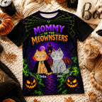 Spooky Cat Mom - Personalized Shirt - Halloween Gift For Cat Moms, Wife
